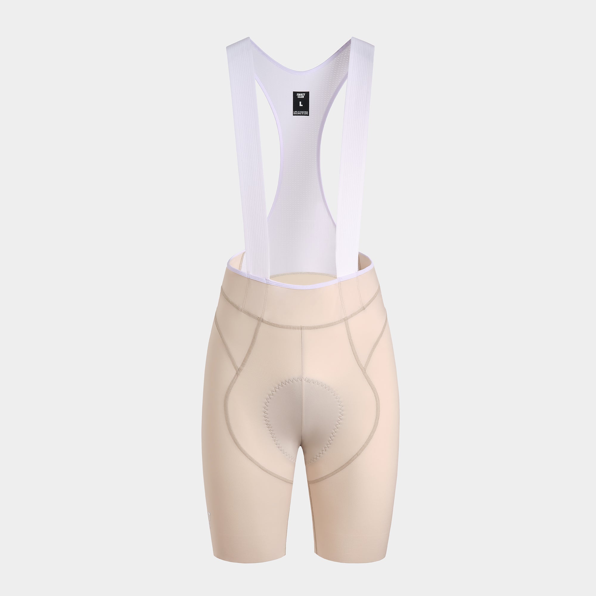 Women Bib Shorts Beige